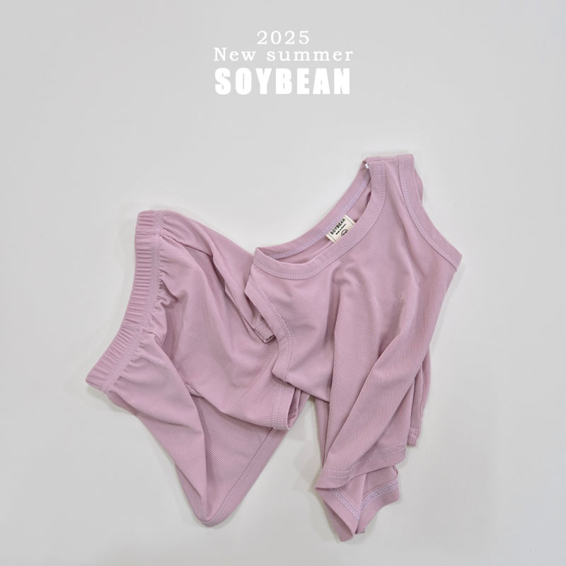 Soybean - Korean Children Fashion - #discoveringself - Cool Sleeveless Top Bottom Set - 11