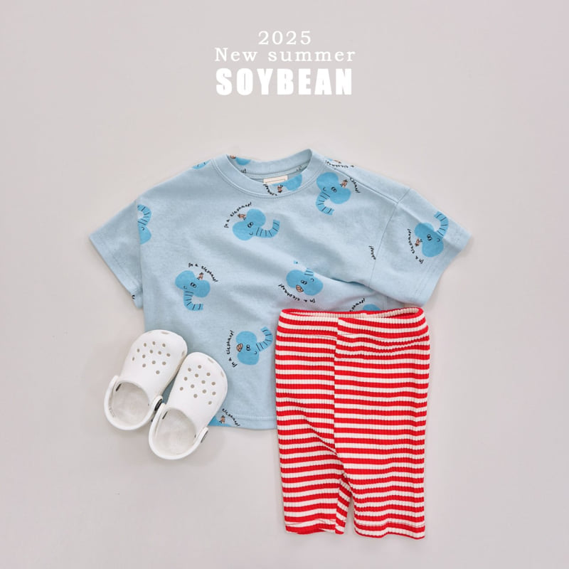 Soybean - Korean Children Fashion - #discoveringself - Stripe Rib Leggings - 7