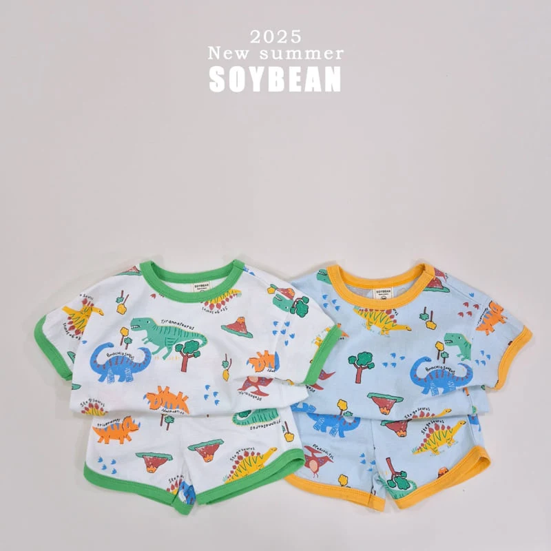 Soybean - Korean Children Fashion - #discoveringself - Dino Ringer Top Bottom Set
