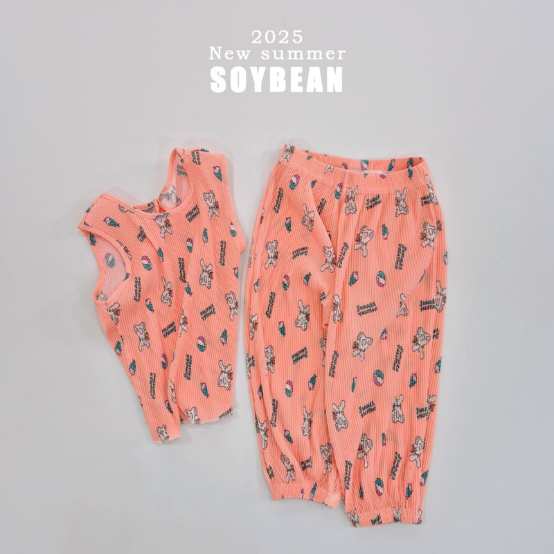 Soybean - Korean Children Fashion - #fashionkids - Pleated Bunny Top Bottom Set - 12