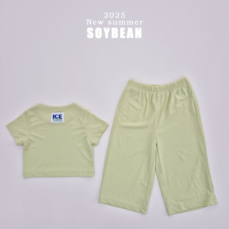 Soybean - Korean Children Fashion - #fashionkids - Crop Ice Top Bottom Set - 11