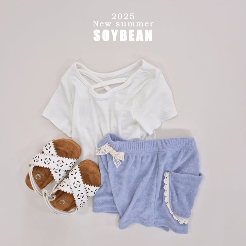 Soybean - Korean Children Fashion - #fashionkids - Terry Ribbon Short Pants - 3