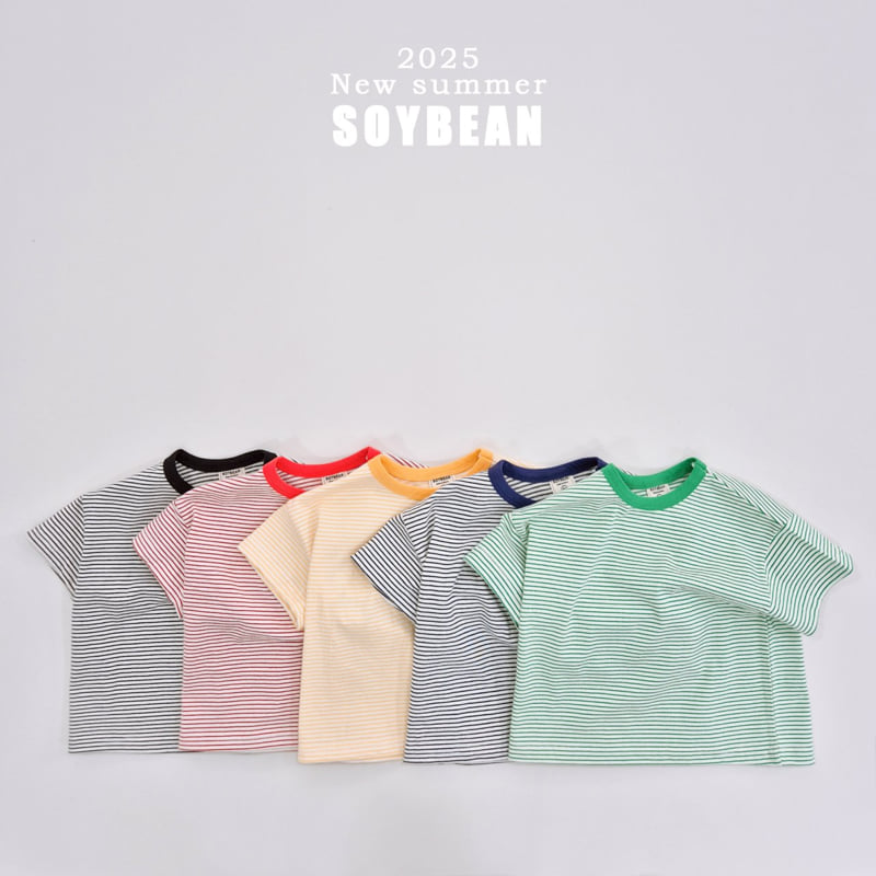 Soybean - Korean Children Fashion - #fashionkids - Captain Stripe Short Sleeve Tee - 8