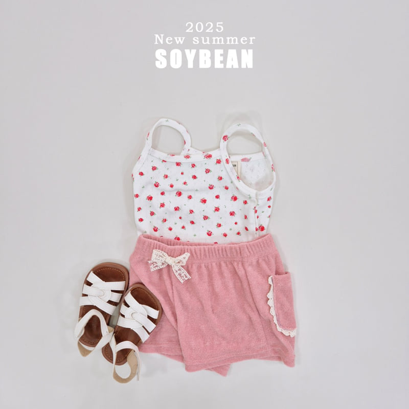 Soybean - Korean Children Fashion - #fashionkids - Rose Span Strap Sleeveless - 5