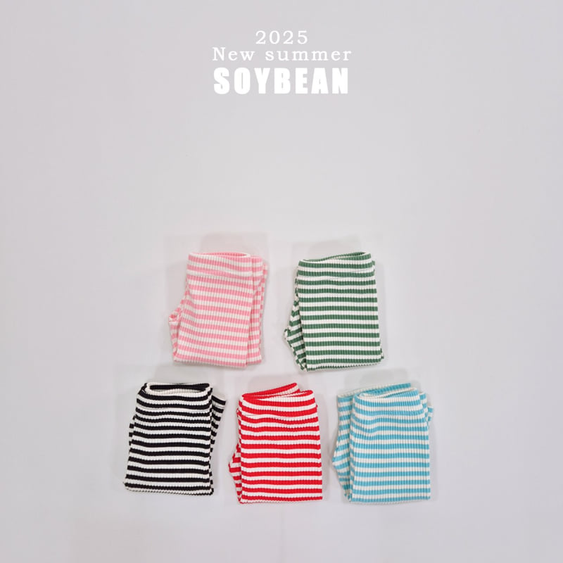 Soybean - Korean Children Fashion - #fashionkids - Stripe Rib Leggings - 8