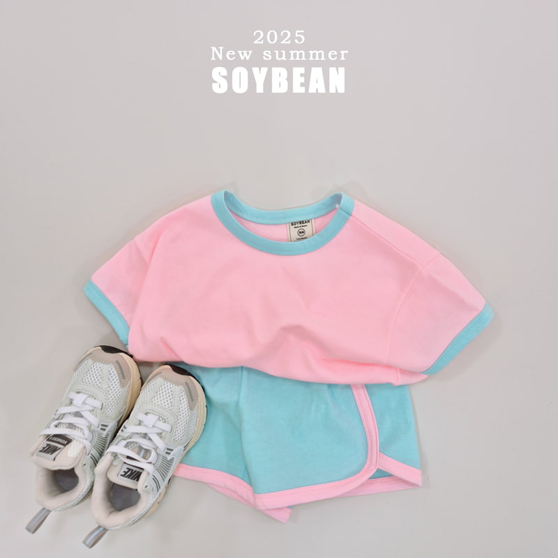 Soybean - Korean Children Fashion - #kidsshorts - Macaron Top Bottom Set - 7