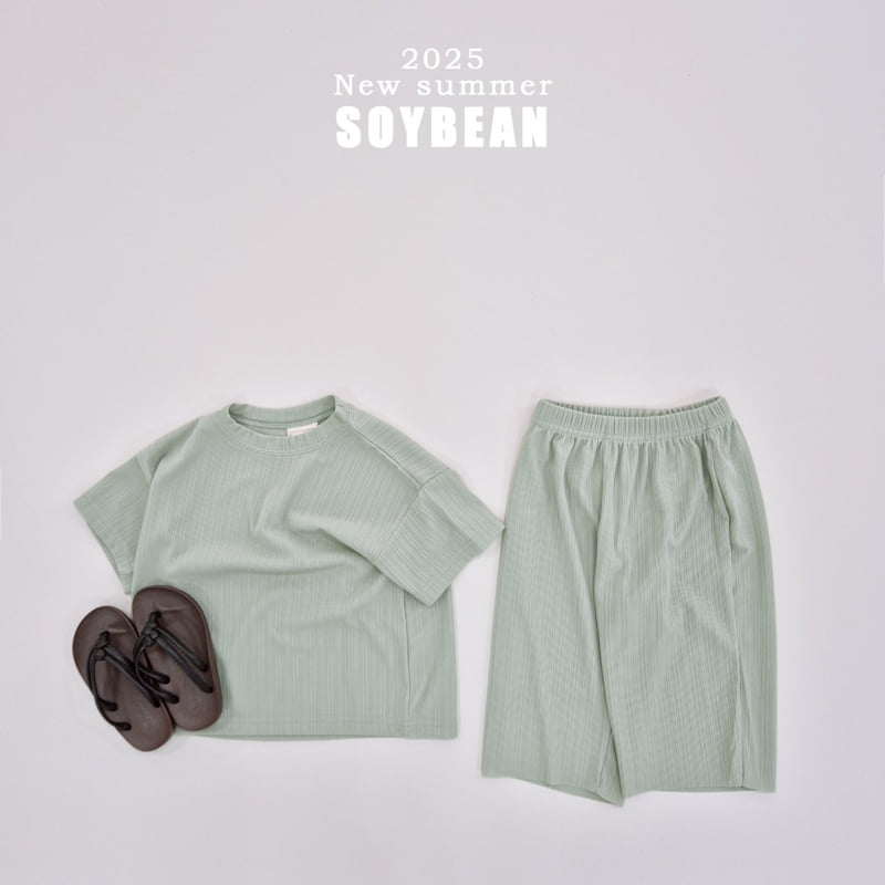 Soybean - Korean Children Fashion - #kidsshorts - Ice Pleated Top Bottom Set - 10