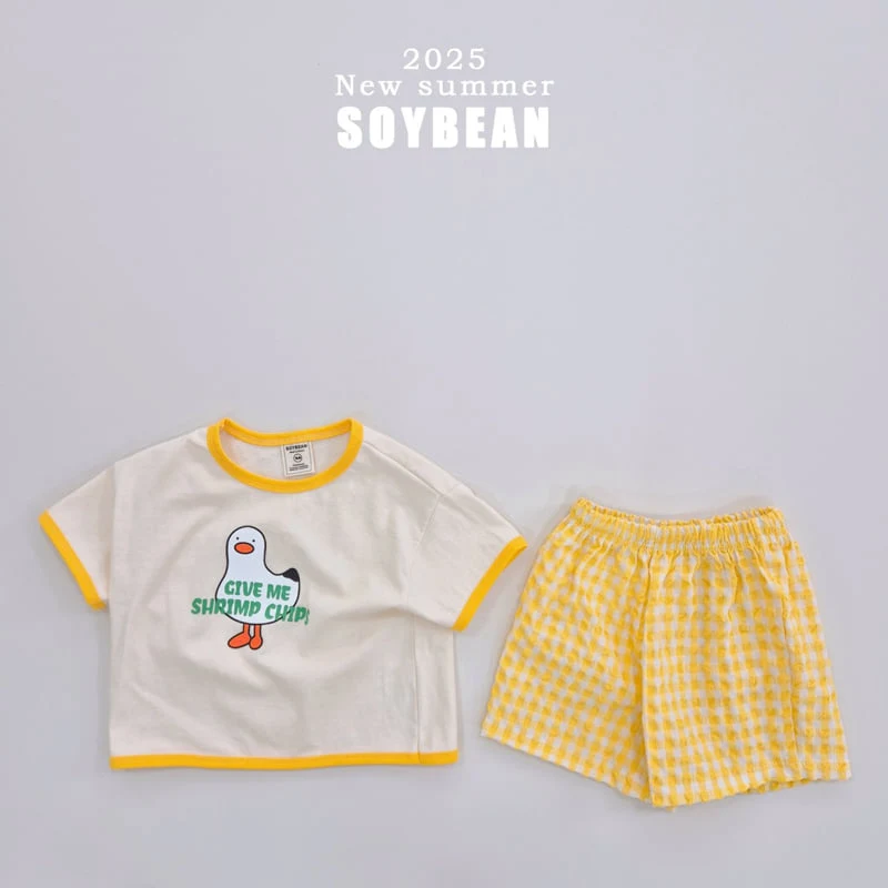 Soybean - Korean Children Fashion - #kidsshorts - Seagull Friend Top Bottom Set - 10