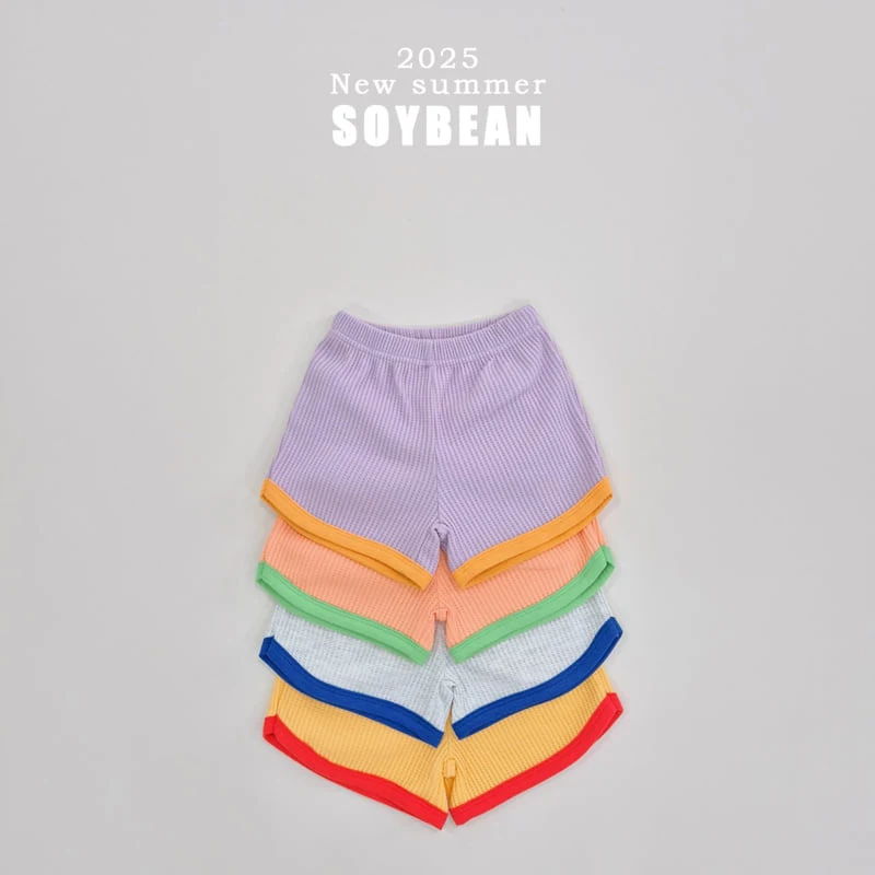 Soybean - Korean Children Fashion - #kidsshorts - Waffle Embroidery Top Bottom Set - 8