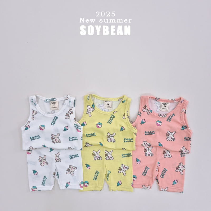 Soybean - Korean Children Fashion - #kidsshorts - Summer Vacation Rabbit Easywear