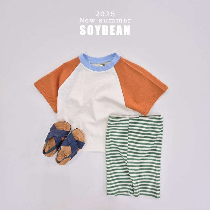 Soybean - Korean Children Fashion - #kidsshorts - Stripe Rib Leggings - 9