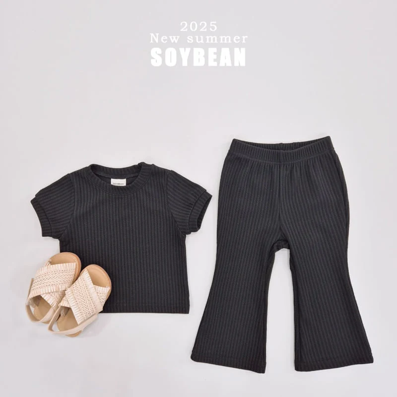 Soybean - Korean Children Fashion - #kidsshorts - Summer Bootcut Top Bottom Set - 7