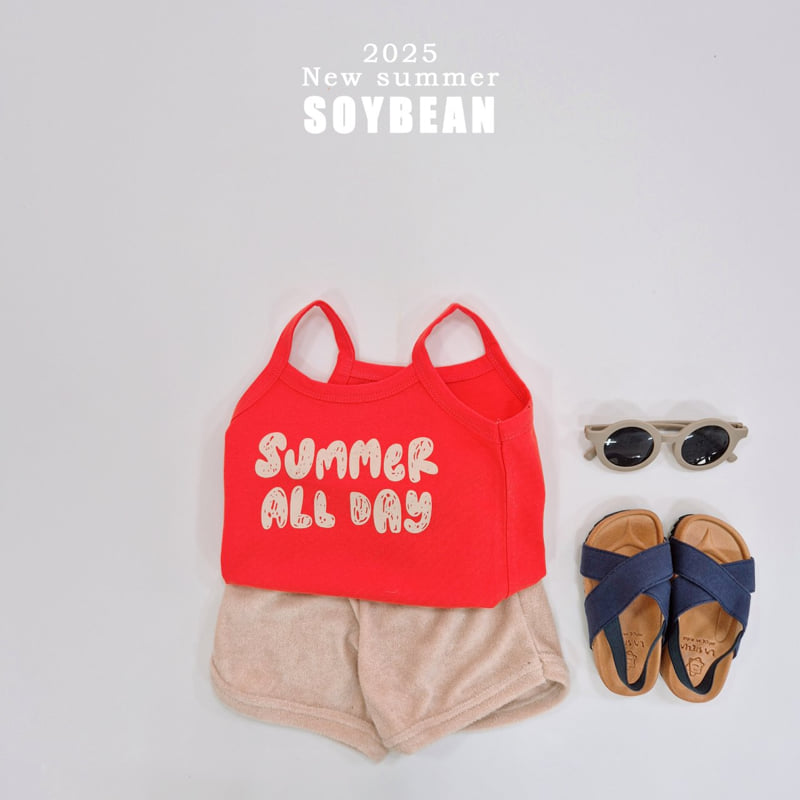 Soybean - Korean Children Fashion - #kidsshorts - Summer Sleeveless Terry Top Bottom Set - 6