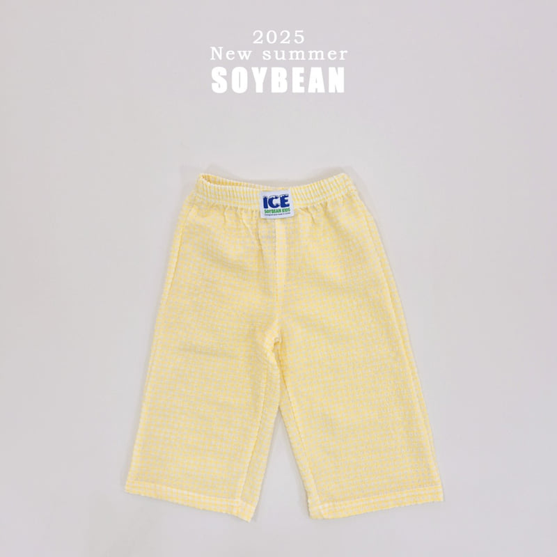 Soybean - Korean Children Fashion - #kidsstore - Wind Check Wide Pants - 12