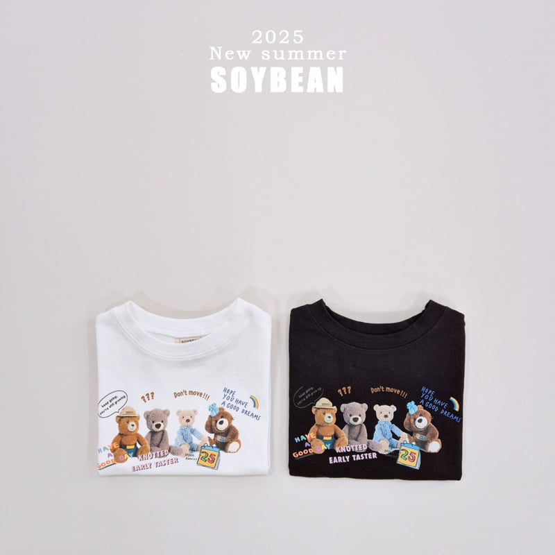 Soybean - Korean Children Fashion - #kidsstore - Bear Doll Short Sleeve Tee - 6