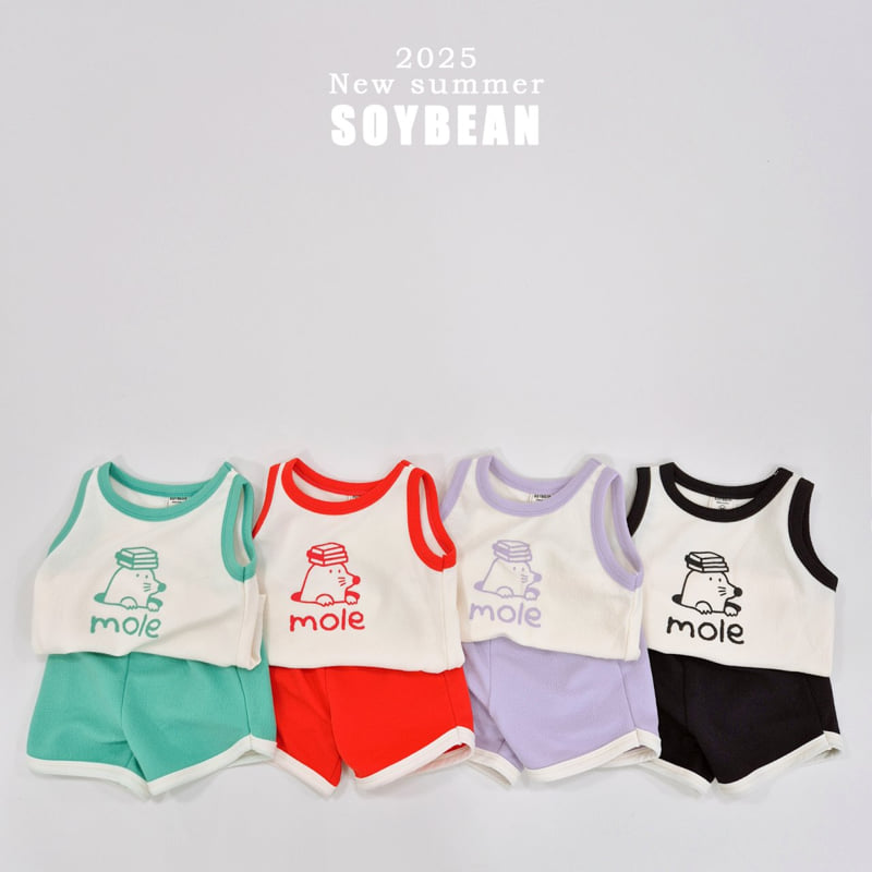 Soybean - Korean Children Fashion - #kidsstore - Mole Friend Top Bottom Set