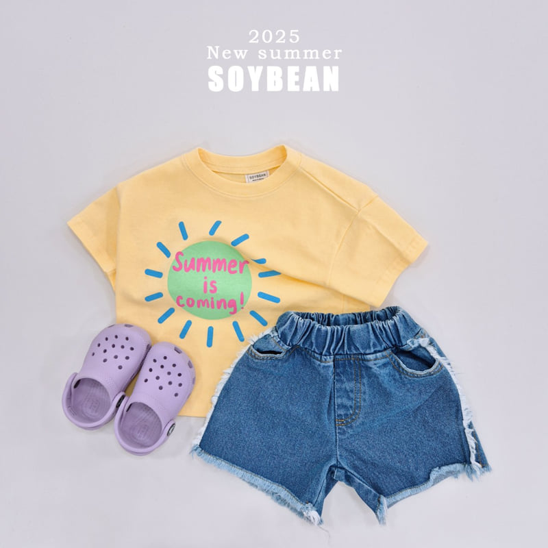 Soybean - Korean Children Fashion - #kidsstore - Cutting Line Denim Shorts - 11
