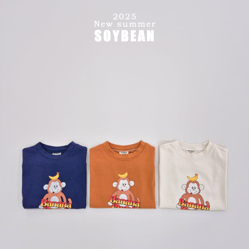 Soybean - Korean Children Fashion - #kidsstore - Monkey Banana Short Sleeve Tee - 9