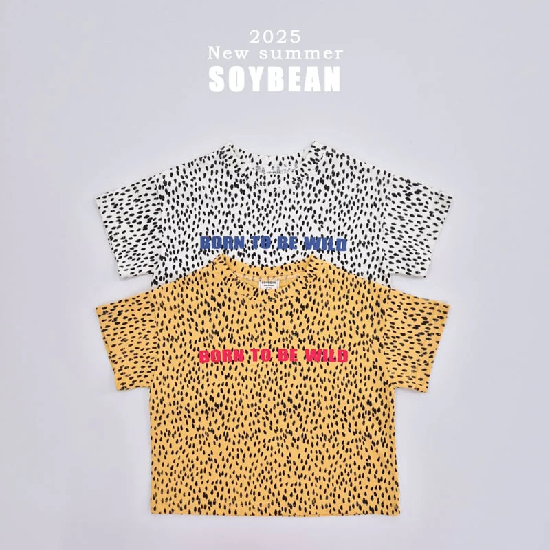 Soybean - Korean Children Fashion - #kidsstore - Short Sleeve Leopard Tee - 6