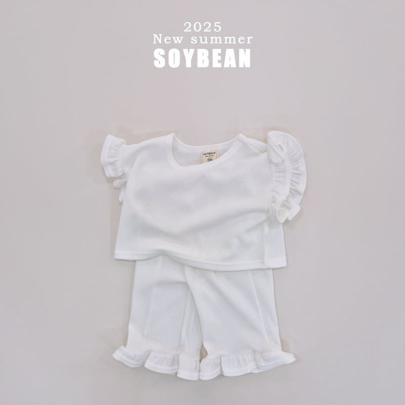 Soybean - Korean Children Fashion - #kidsstore - Frill Frill Top Bottom Set - 12