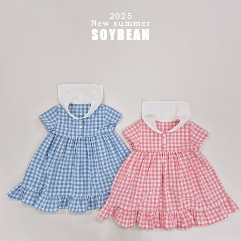 Soybean - Korean Children Fashion - #kidsstore - Check Sailor One-piece