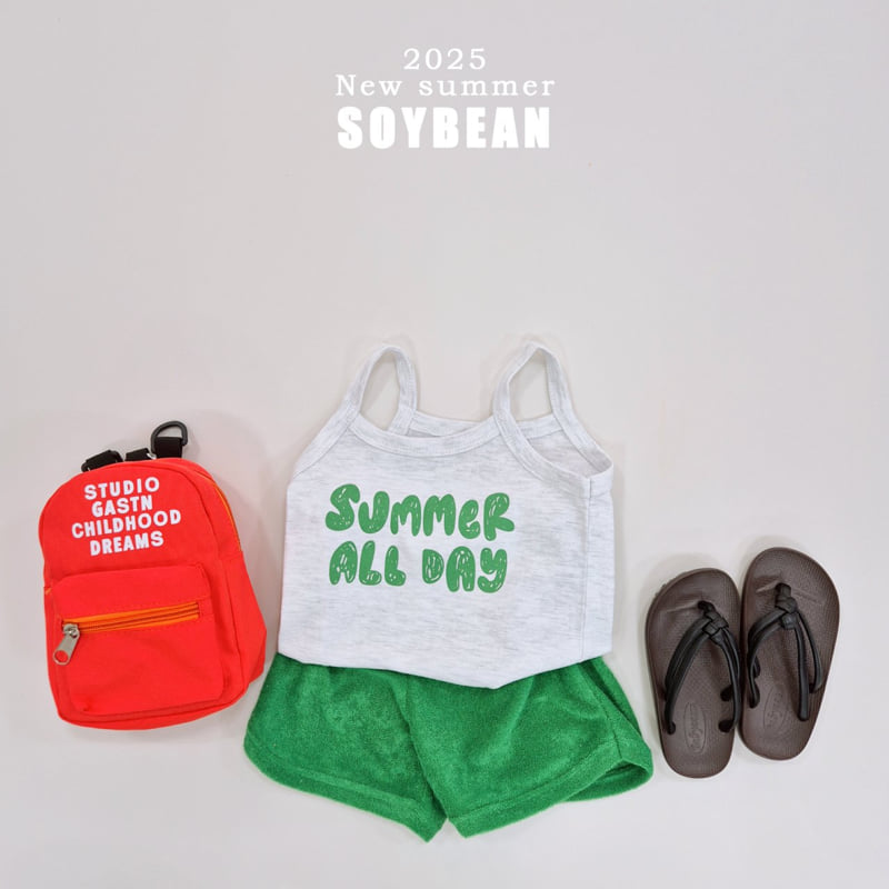 Soybean - Korean Children Fashion - #kidsstore - Summer Sleeveless Terry Top Bottom Set - 7