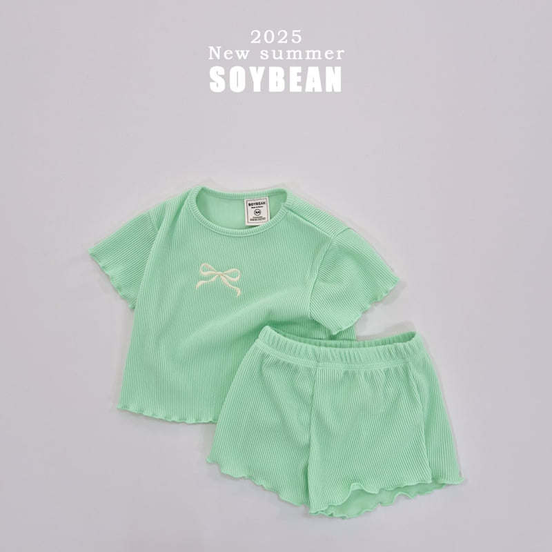 Soybean - Korean Children Fashion - #kidsstore - Ribbon Embroidery Wave Set - 6