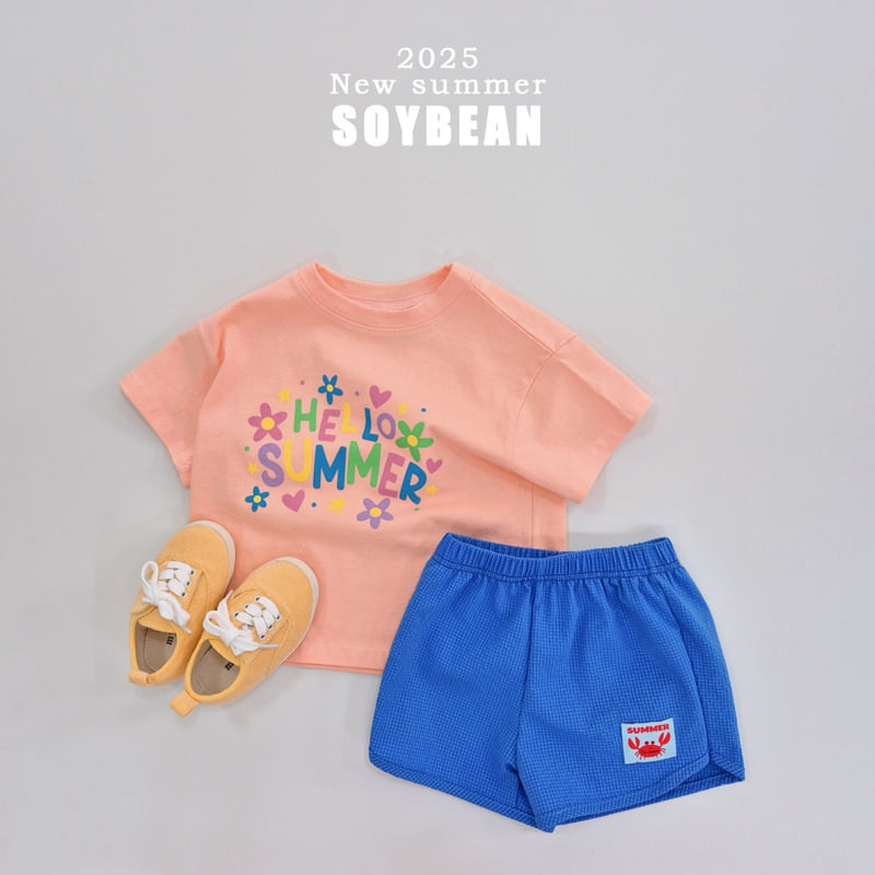 Soybean - Korean Children Fashion - #kidzfashiontrend - Hello Summer Short Sleeve Tee - 8