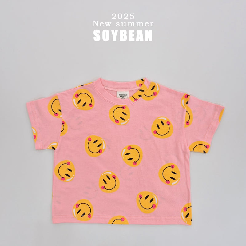 Soybean - Korean Children Fashion - #kidzfashiontrend - Smile Short Sleeve Tee - 11