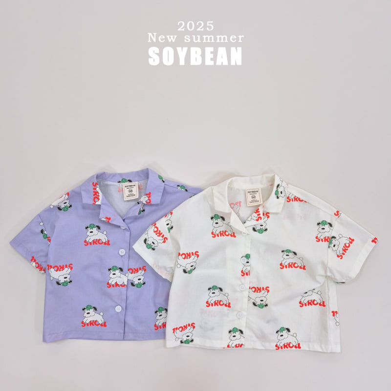 Soybean - Korean Children Fashion - #kidzfashiontrend - Puppy Half Open Shirt