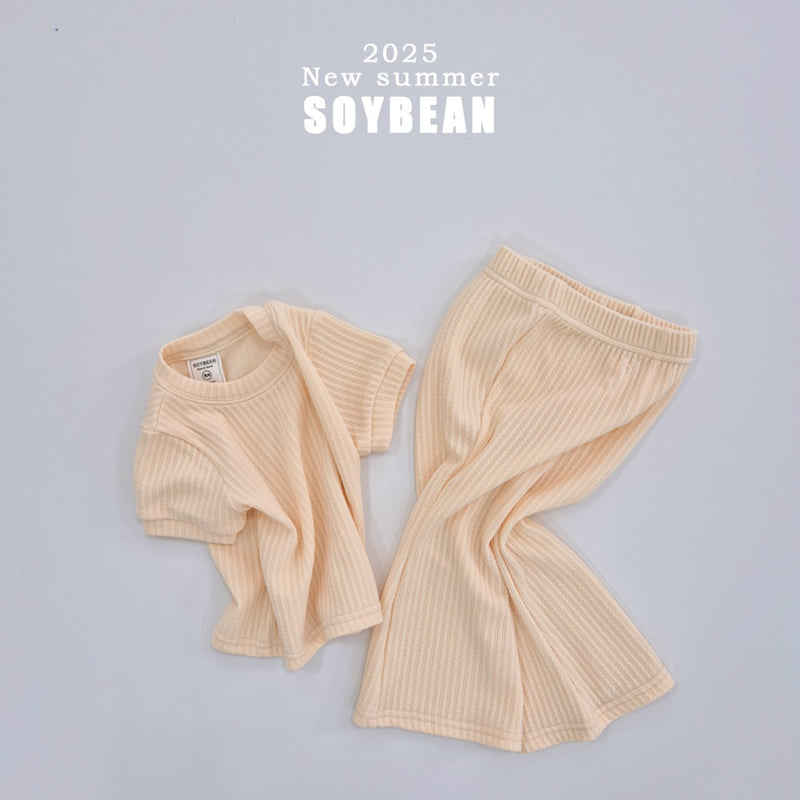 Soybean - Korean Children Fashion - #kidzfashiontrend - Summer Bootcut Top Bottom Set - 9