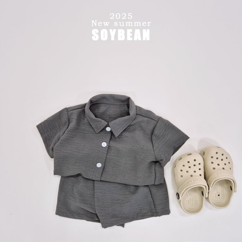 Soybean - Korean Children Fashion - #littlefashionista - Air Conditioner Shirt Top Bottom Set - 5