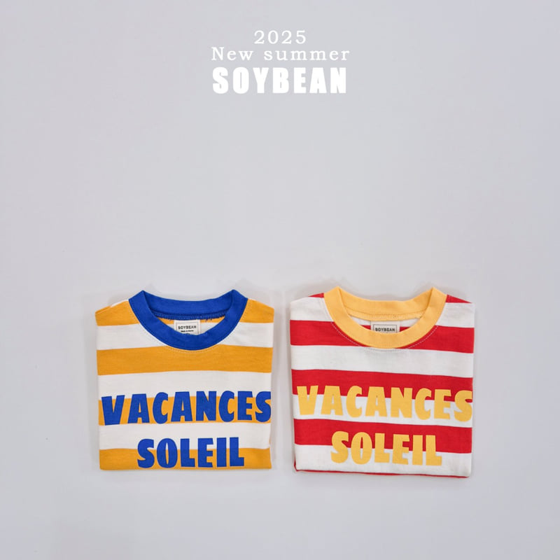 Soybean - Korean Children Fashion - #littlefashionista - Vacation Stripe Short Sleeve Tee - 9