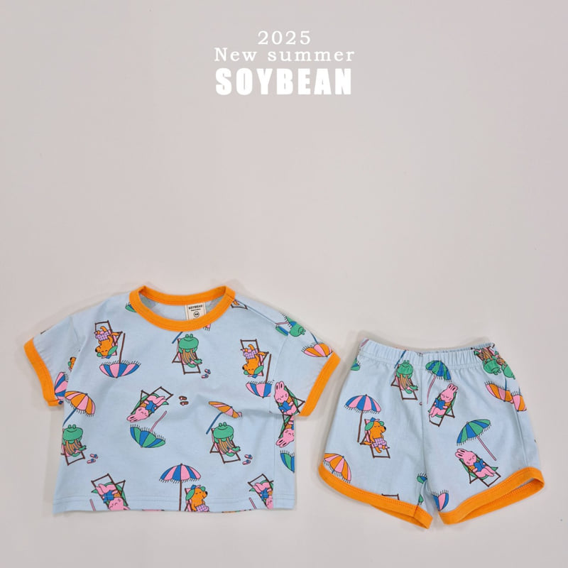 Soybean - Korean Children Fashion - #littlefashionista - Vacation Ringer Top Bottom Set - 5