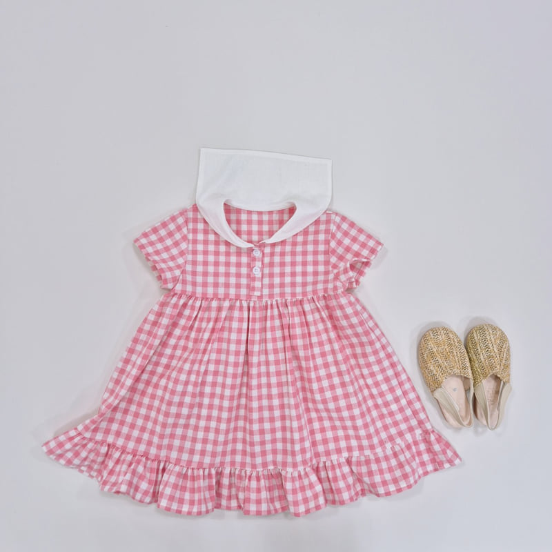 Soybean - Korean Children Fashion - #Kfashion4kids - Check Sailor One-piece - 4