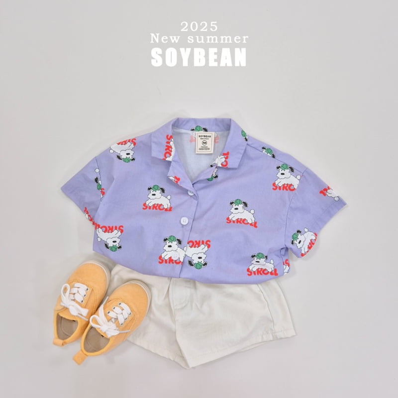 Soybean - Korean Children Fashion - #littlefashionista - Puppy Half Open Shirt - 3
