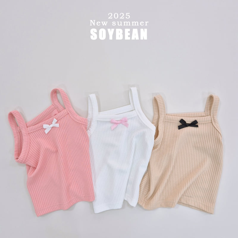 Soybean - Korean Children Fashion - #littlefashionista - Ribbon Strap Sleeveless