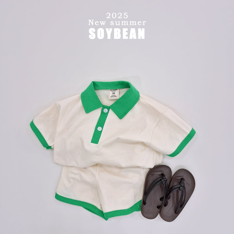 Soybean - Korean Children Fashion - #littlefashionista - Collar Ringer Top Bottom Set - 6