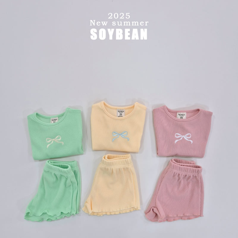Soybean - Korean Children Fashion - #littlefashionista - Ribbon Embroidery Wave Set - 9