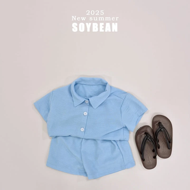 Soybean - Korean Children Fashion - #magicofchildhood - Air Conditioner Shirt Top Bottom Set - 6