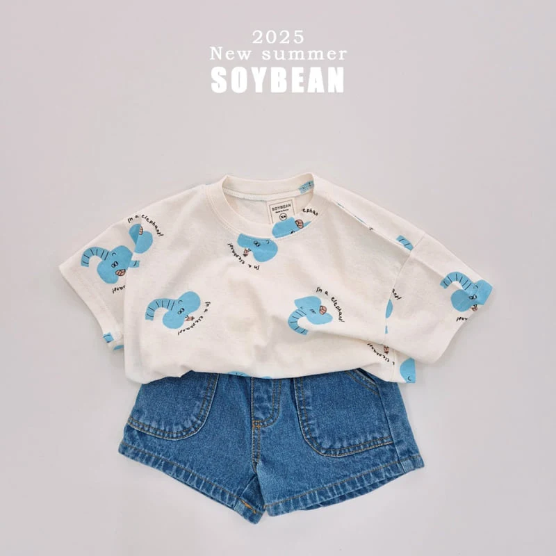 Soybean - Korean Children Fashion - #magicofchildhood - Elephant Short Sleeve Tee - 9