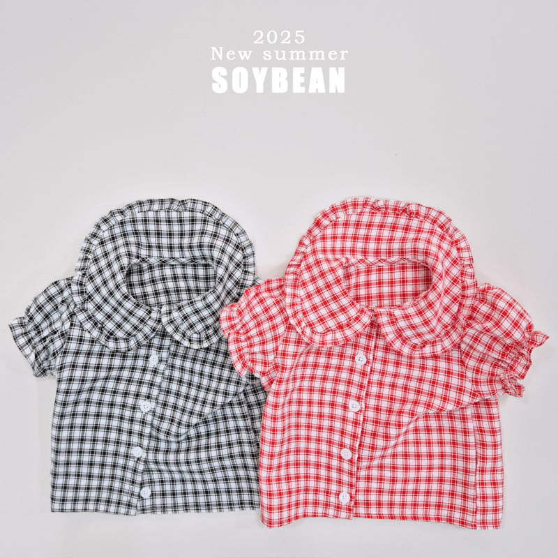 Soybean - Korean Children Fashion - #magicofchildhood - Check Frill Blouse - 8