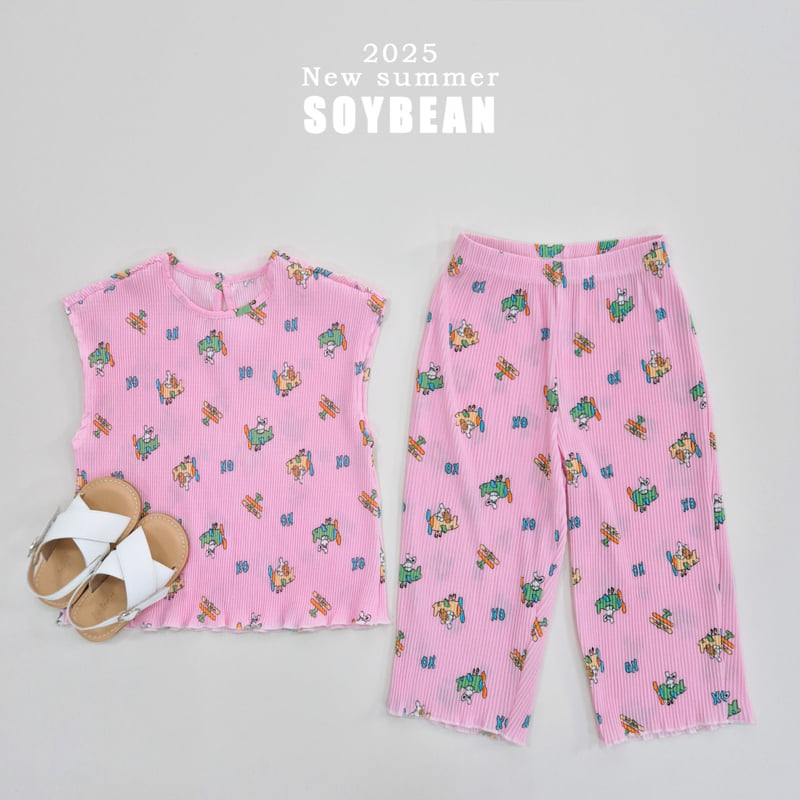 Soybean - Korean Children Fashion - #magicofchildhood - Pleated Airplane Top Bottom Set - 8