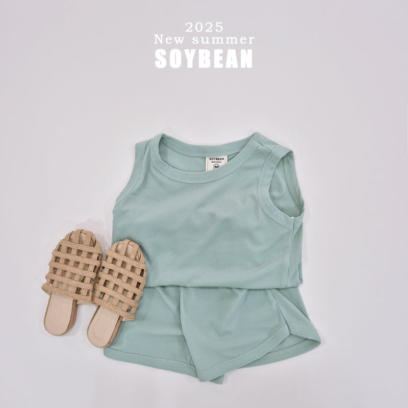 Soybean - Korean Children Fashion - #littlefashionista - Cool Sleeveless Top Bottom Set - 4
