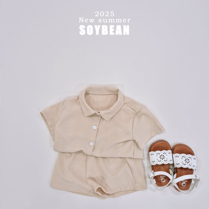 Soybean - Korean Children Fashion - #minifashionista - Air Conditioner Shirt Top Bottom Set - 7