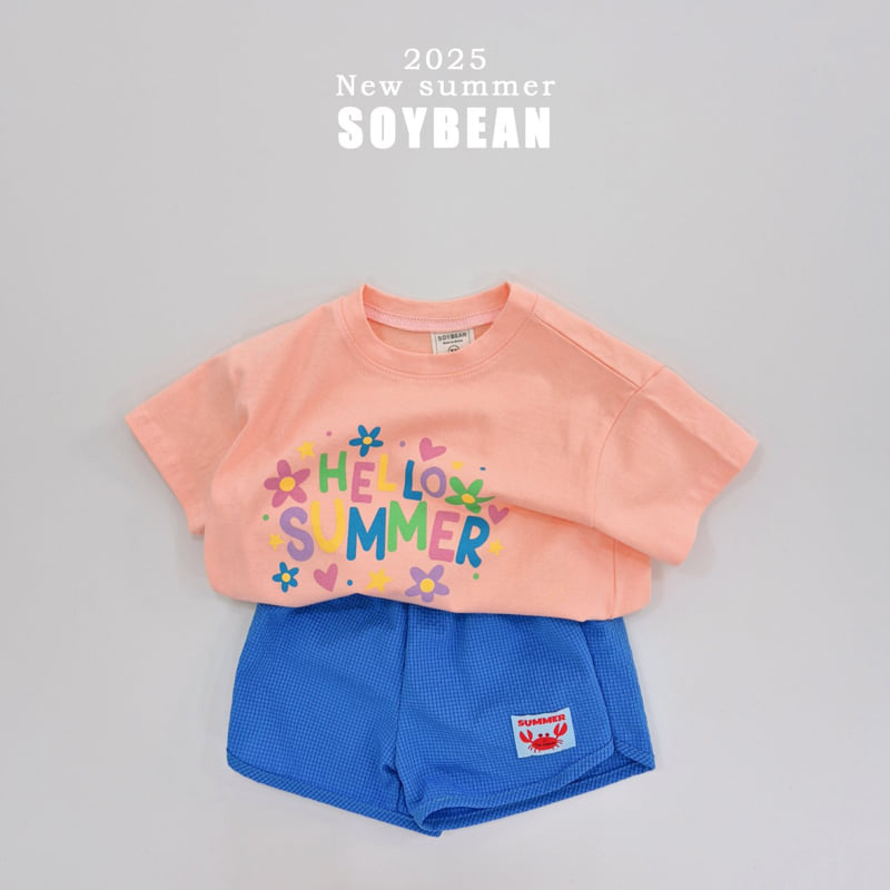 Soybean - Korean Children Fashion - #minifashionista - Hello Summer Short Sleeve Tee - 12