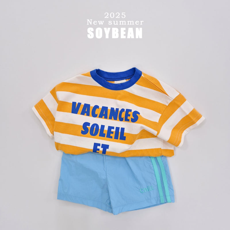 Soybean - Korean Children Fashion - #minifashionista - Vacation Stripe Short Sleeve Tee - 11