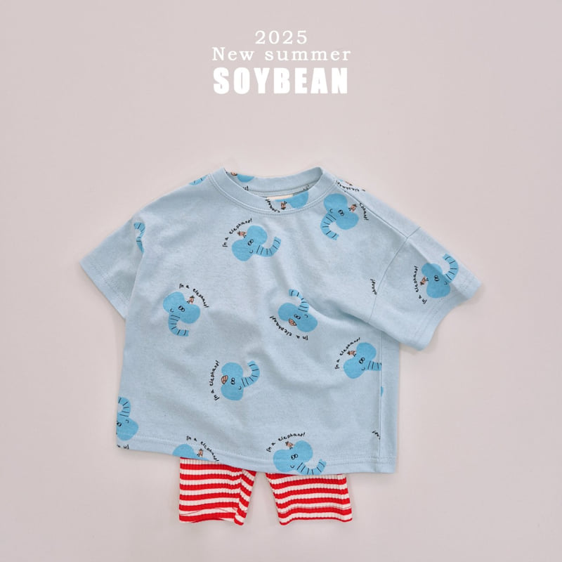 Soybean - Korean Children Fashion - #minifashionista - Elephant Short Sleeve Tee - 10
