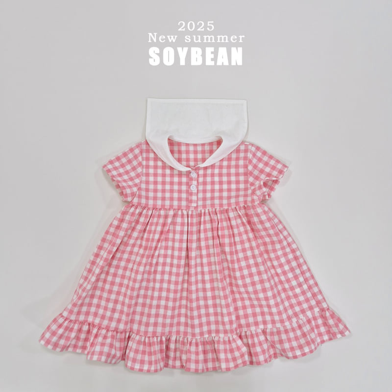 Soybean - Korean Children Fashion - #minifashionista - Check Sailor One-piece - 6