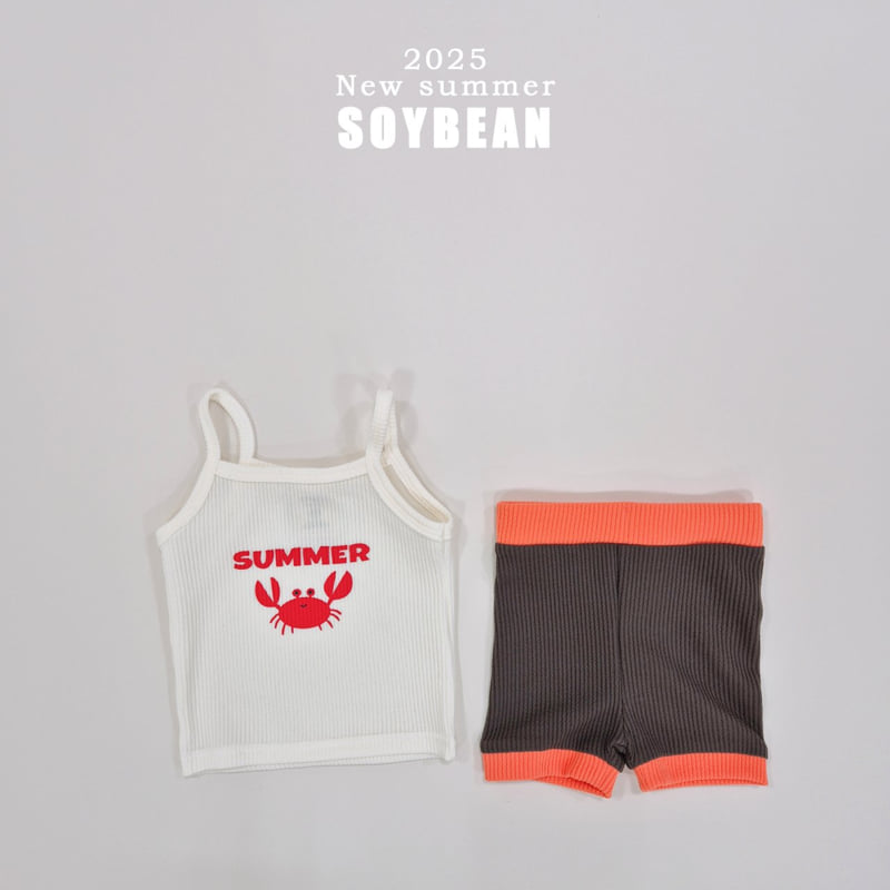 Soybean - Korean Children Fashion - #minifashionista - Little Crab Raglan Top Bottom Set - 6